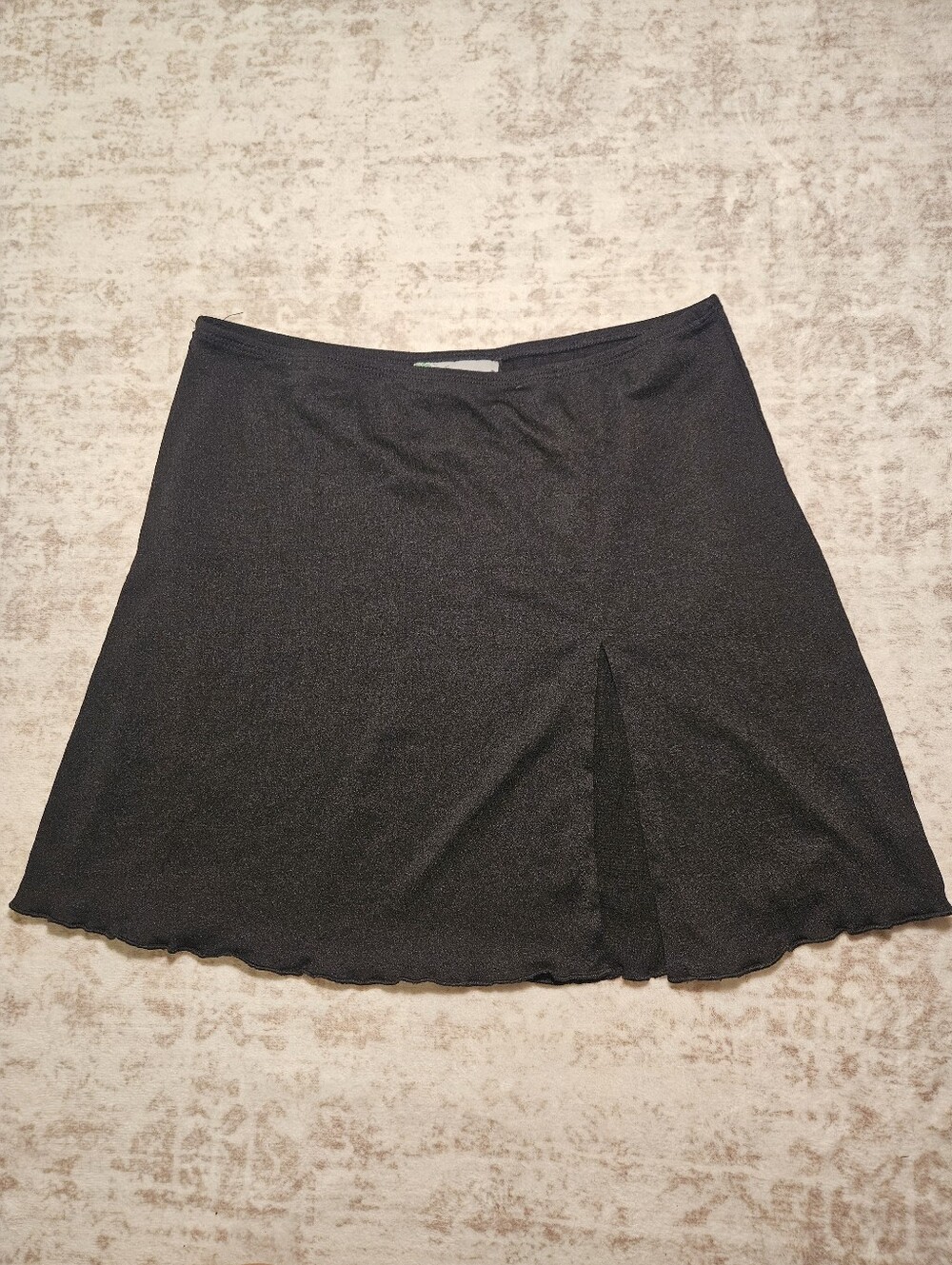 VTG Y2K Black A-Line Bikini Cover Up with Front Slit - Women